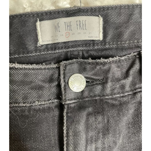 Free people Vintage wide leg frayed hem jeans 27 - Picture 5 of 6